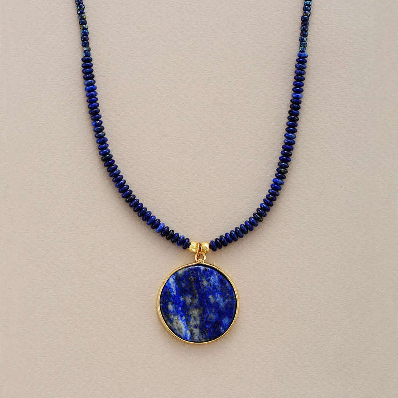 Collier "Sakti" en Pierres Naturelles - Lapis Luzuli - L'Arbre des Chakras