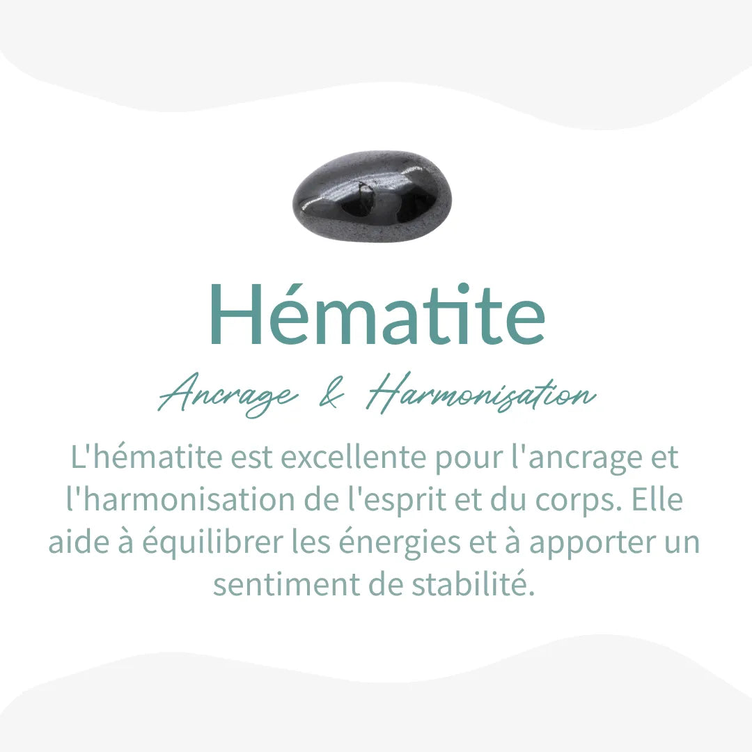 Bracelet "Oeil Céleste" en Labradorite & Hématite -  - L'Arbre des Chakras