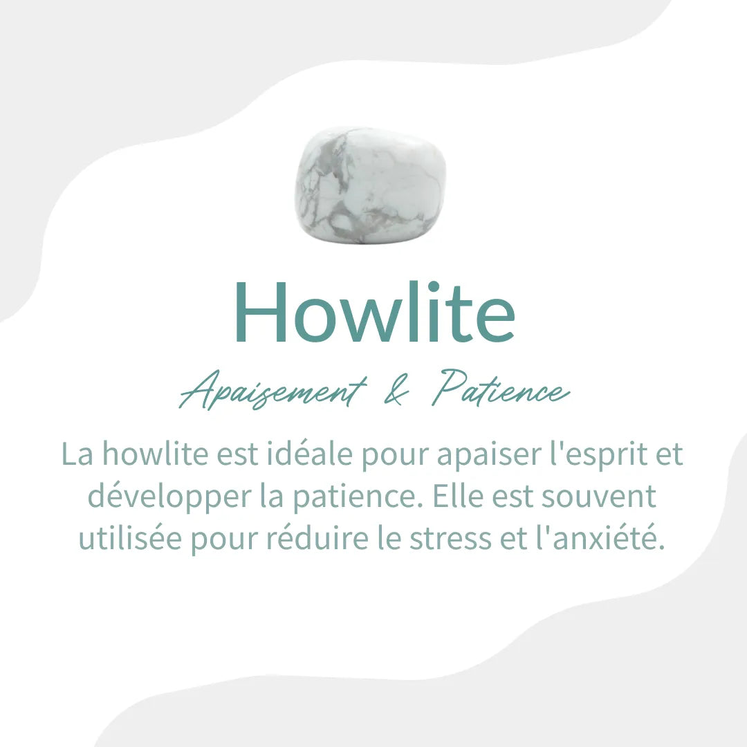 Bracelet "Amincissement" en Apatite & Howlite -  - L'Arbre des Chakras