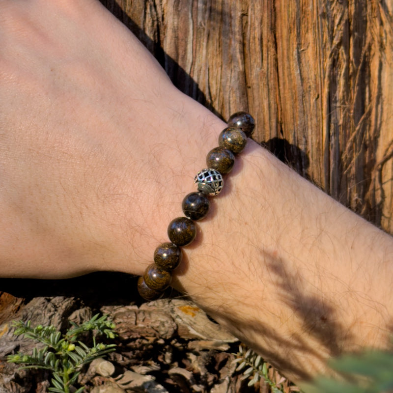 Bracelet "Zen" en Bronzite & Sodalite -  - L'Arbre des Chakras