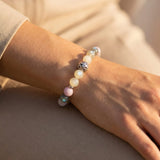 Bracelet Premium "Énergie Féminine" en Labradorite, Pierre de Lune & Kunzite - - L'Arbre des Chakras