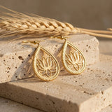 Boucles d’Oreilles "Calme & Élégance" Lotus Lumineux - - L'Arbre des Chakras