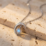 Pendentif "Lune Enchantée" en Labradorite - - L'Arbre des Chakras