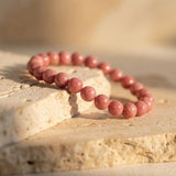 Bracelet “Douceur du Cœur” en Rhodonite - - L'Arbre des Chakras