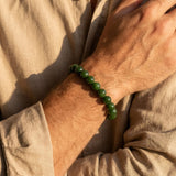 Bracelet “Dhara” en Jade Néphrite - - L'Arbre des Chakras
