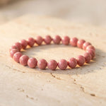 Bracelet “Douceur du Cœur” en Rhodonite - 6mm / 17cm - L'Arbre des Chakras