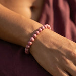 Bracelet “Douceur du Cœur” en Rhodonite - - L'Arbre des Chakras