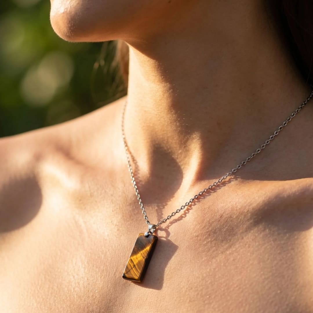 Pendentif "Élégance & Puissance" en Pierre Naturelle - - L'Arbre des Chakras