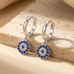 Boucles d'Oreilles "Oeil Bleu Protecteur" - Argent - L'Arbre des Chakras