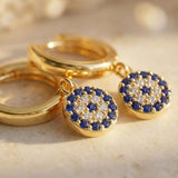 Boucles d'Oreilles "Oeil Bleu Protecteur" - - L'Arbre des Chakras