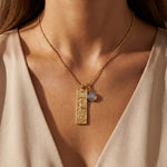 Collier Rectangle - Signe Astrologique et sa Pierre Naturelle - - L'Arbre des Chakras