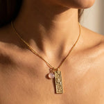 Collier Rectangle - Signe Astrologique et sa Pierre Naturelle - - L'Arbre des Chakras
