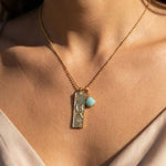 Collier Rectangle - Signe Astrologique et sa Pierre Naturelle - - L'Arbre des Chakras