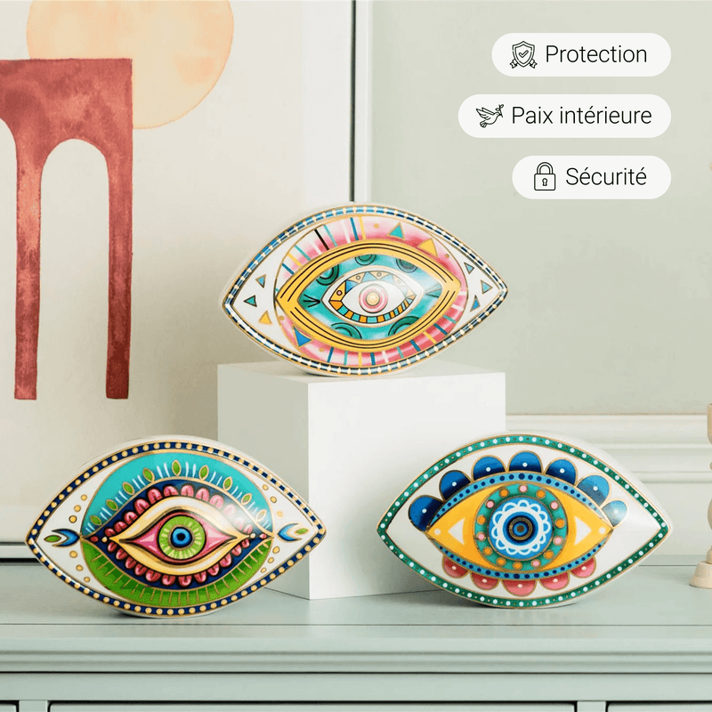 Gardien Spirituel – Décoration "Mauvais Œil" en Céramique -  - L'Arbre des Chakras
