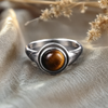 Bague "Aura" en Oeil de Tigre -  - L'Arbre des Chakras
