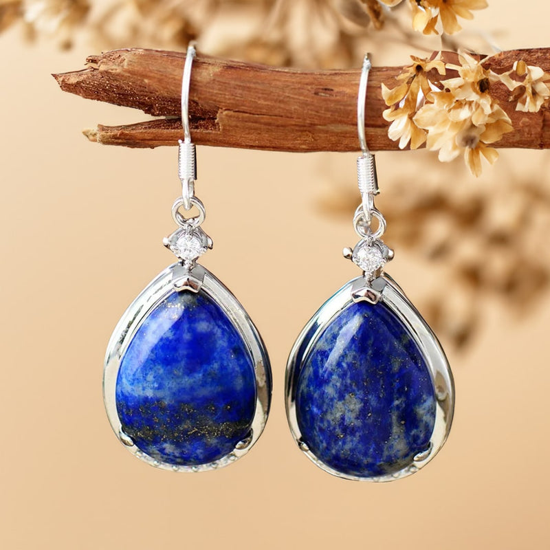 Boucles d'Oreilles "Lumière Azurée" en Lapis Lazuli