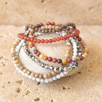 Bracelet Fin en Pierres Naturelles de 4mm - - L'Arbre des Chakras
