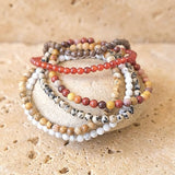 Bracelet Fin en Pierres Naturelles de 4mm - - L'Arbre des Chakras