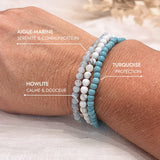 Ensemble "Océan de Douceur" en Turquoise, Howlite & Aigue-Marine - - L'Arbre des Chakras