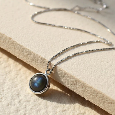 Pendentif "Perle Fine" en Labradorite - - L'Arbre des Chakras