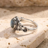 Bague "Isis" en Labradorite & Argent - - L'Arbre des Chakras