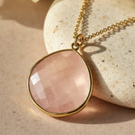 Pendentif "Douceur Infini" en Quartz Rose - - L'Arbre des Chakras