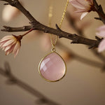 Pendentif "Douceur Infini" en Quartz Rose - - L'Arbre des Chakras