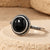Bague Protectrice en Onyx Noir & Argent