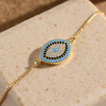 Bracelet Oeil Bleu - Protection du Mauvais Œil - - L'Arbre des Chakras