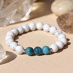 Bracelet "Amincissement" en Apatite & Howlite - - L'Arbre des Chakras