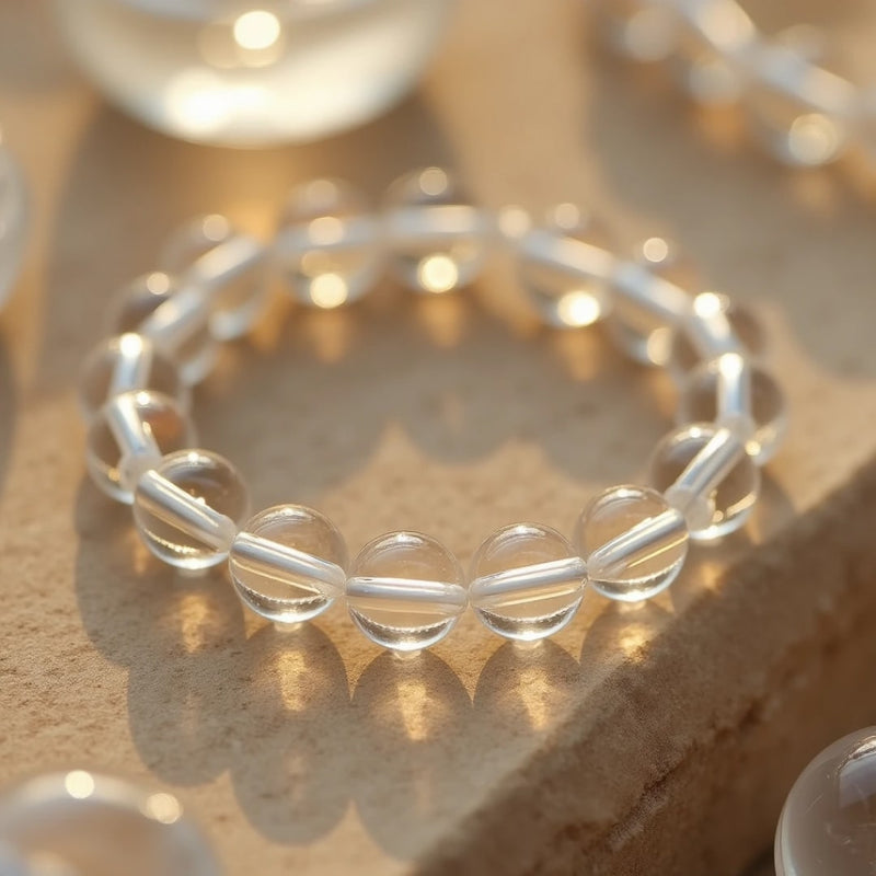 Bracelet "Harmonie Pure" en Cristal de Roche - - L'Arbre des Chakras