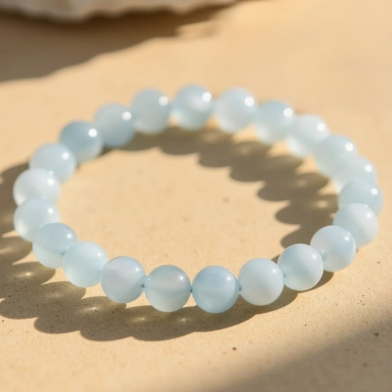 Bracelet "Bonheur" en Aigue-Marine