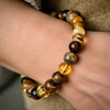 Bracelet "Protection & Prospérité" en Oeil de Tigre, Citrine & Jaspe Paysage -  - L'Arbre des Chakras
