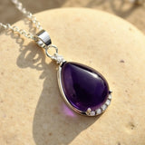 Pendentif "Goutte" en Améthyste - - L'Arbre des Chakras