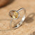 Bague Ajustable "Lumière Dorée" en Citrine
