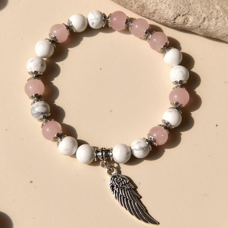 Bracelet "Aile d'Ange" en Pierres Naturelles - - L'Arbre des Chakras