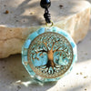 Pendentif Orgonite "Anahata" en Turquoise -  - L'Arbre des Chakras