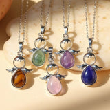Pendentif Petit Ange et sa Pierre Naturelle - - L'Arbre des Chakras