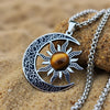 Pendentif "Équilibre Cosmique Lune-Soleil" en Oeil de Tigre -  - L'Arbre des Chakras