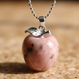 Pendentif "Pomme" en Pierre Naturelle - Rhodonite - L'Arbre des Chakras