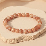 Bracelet "Joie de l'être" en Pierre de Soleil - 6mm / 17cm - L'Arbre des Chakras