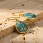 Boucles d'Oreilles en Turquoise - - L'Arbre des Chakras