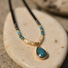 Collier Ras de Cou "Goutte" en Apatite - - L'Arbre des Chakras