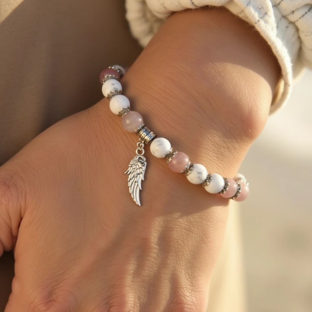 Bracelet "Aile d'Ange" en Pierres Naturelles
