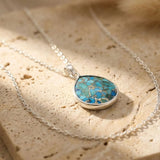Pendentif "Eau Céleste" en Turquoise - Argent - L'Arbre des Chakras