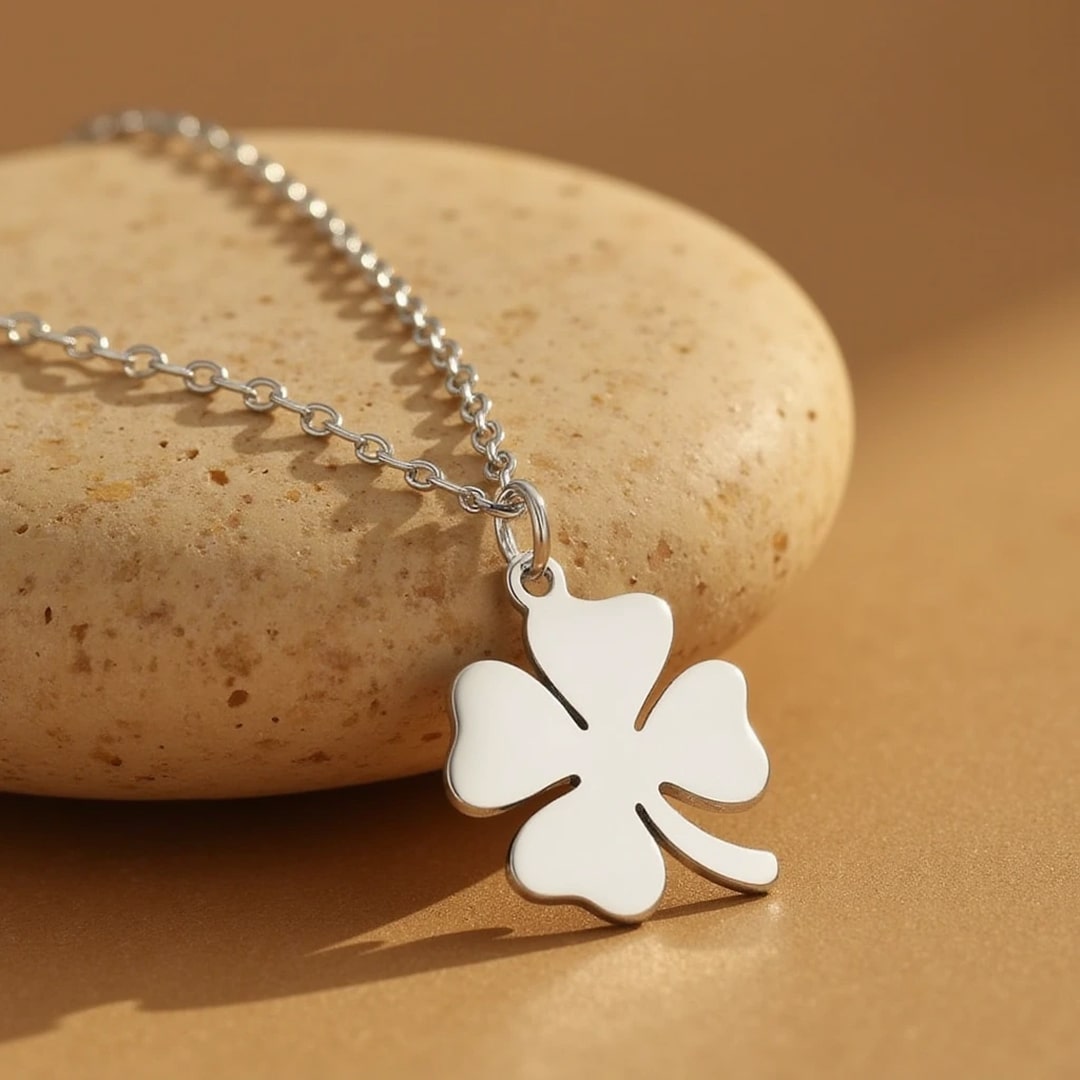 Pendentif Trèfle Porte-Bonheur - Argent - L'Arbre des Chakras