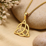 Pendentif "Triquetra" en Acier Inoxydable - Or - L'Arbre des Chakras