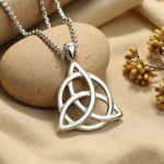 Pendentif "Triquetra" en Acier Inoxydable - Argent - L'Arbre des Chakras