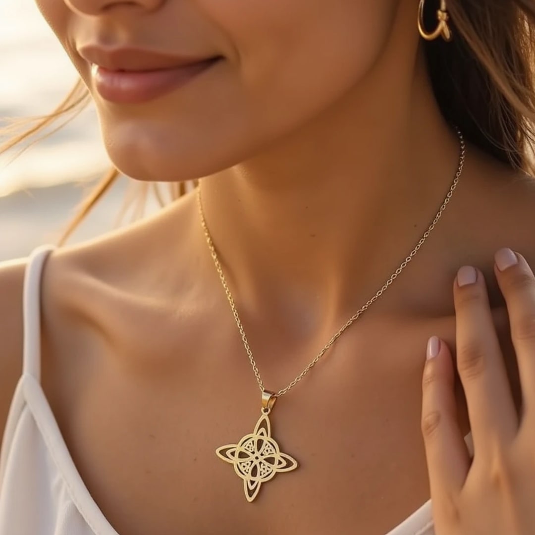 Pendentif "Protection Éternelle" en Nœud de Sorcière