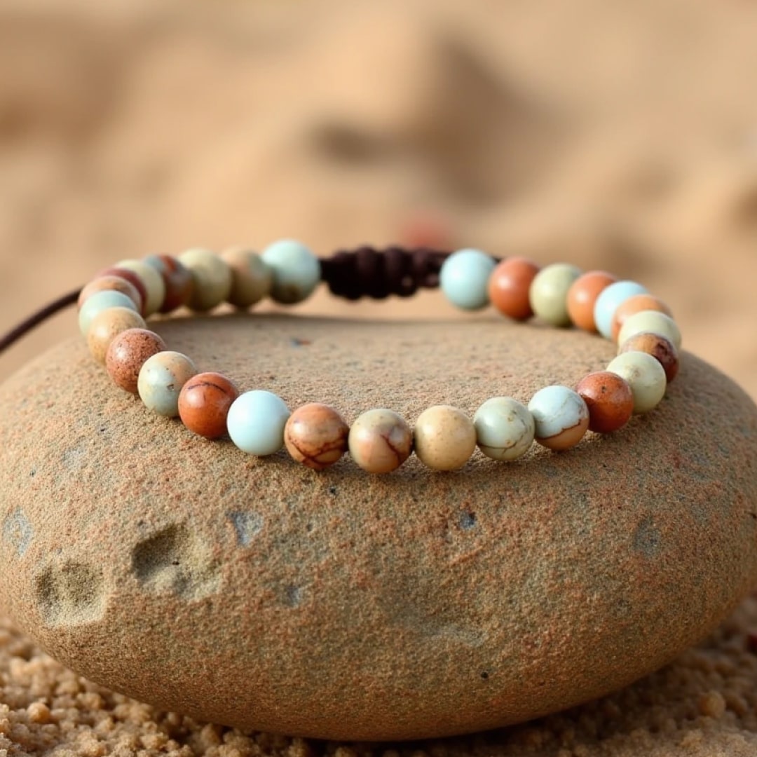 Bracelet "Équilibre" en Jaspe Aqua Terra